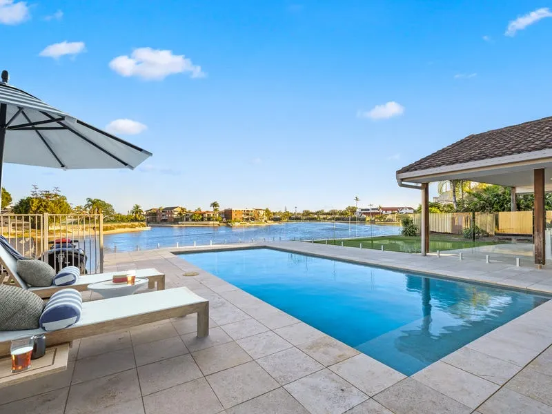 Canal-side pool on the Sunshine Coast
